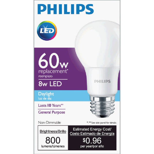 Philips 60W Equivalent Daylight A19 Medium LED Light Bulb