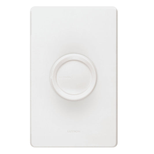 Lutron White/Ivory 600W 3-Way Rotary Dimmer Switch