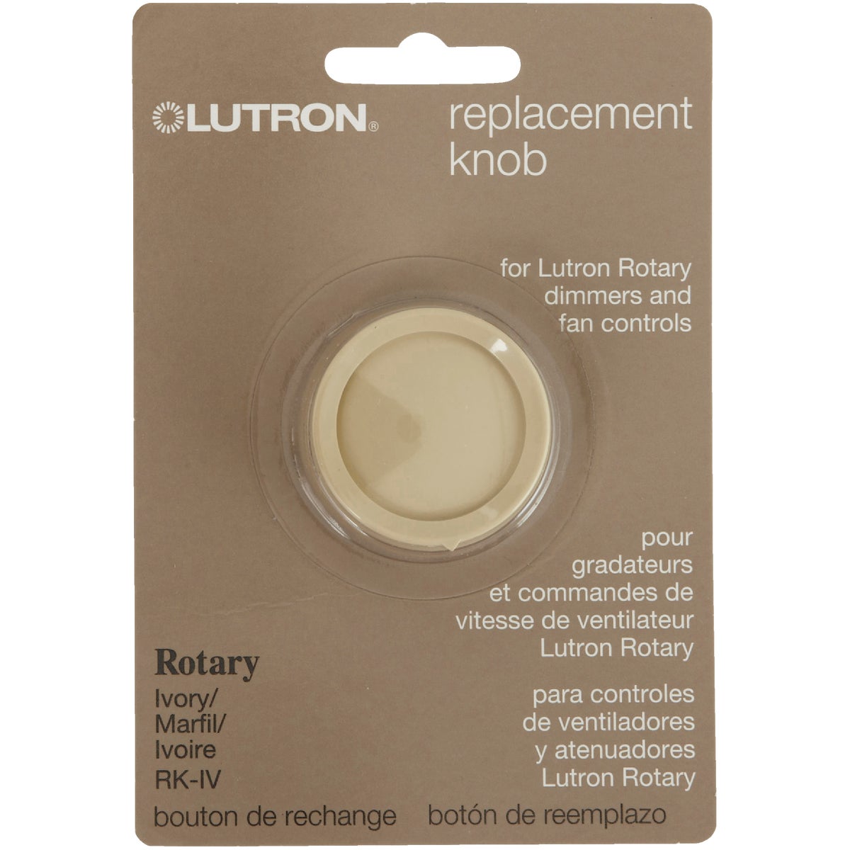 Lutron Ivory Round Rotary Dimmer Knob