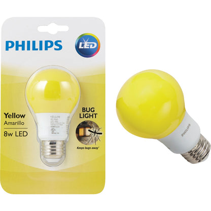 Philips 60W Equivalent Yellow A19 Medium LED Bug Light Bulb