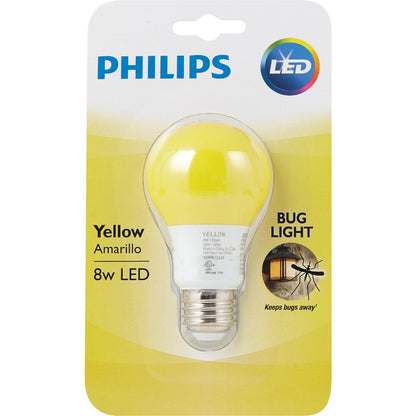 Philips 60W Equivalent Yellow A19 Medium LED Bug Light Bulb