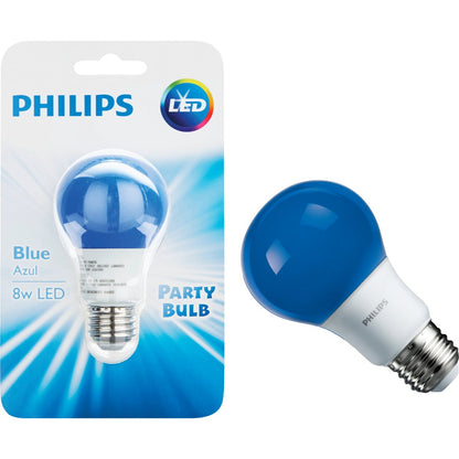 Philips 60W Equivalent Blue A19 Medium LED Decorative Party Light Bulb