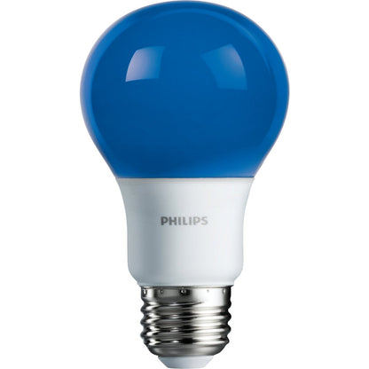 Philips 60W Equivalent Blue A19 Medium LED Decorative Party Light Bulb