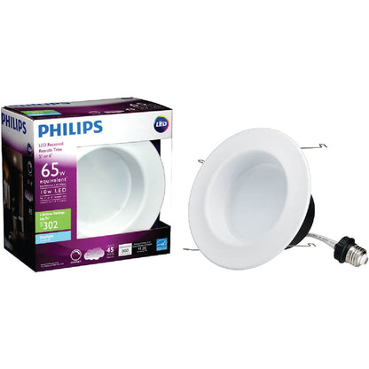Philips 5 In. Retrofit Non-IC Rated White LED Recessed Light Kit