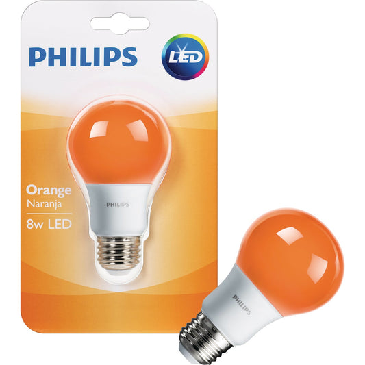 Philips 60W Equivalent Orange A19 Medium LED Decorative Party Light Bulb