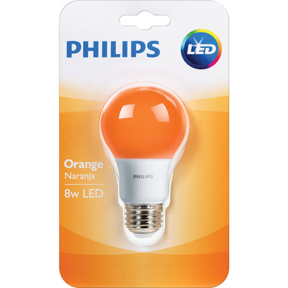 Philips 60W Equivalent Orange A19 Medium LED Decorative Party Light Bulb