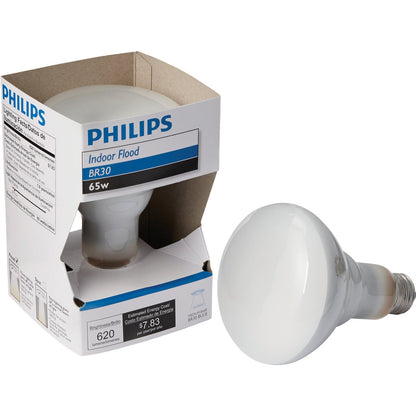 Philips 65W Frosted Medium BR30 Incandescent Floodlight Light Bulb