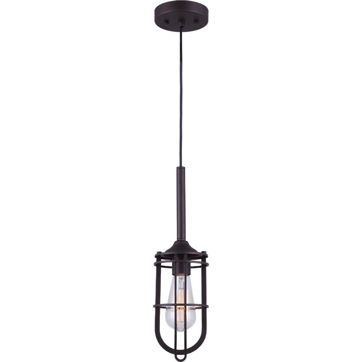 Home Impressions 1 Bulb Oil Rubbed Bronze Incandescent Cage Style Pendant Light Fixture