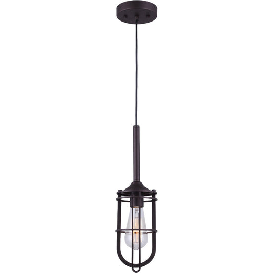 Home Impressions 1 Bulb Oil Rubbed Bronze Incandescent Cage Style Pendant Light Fixture