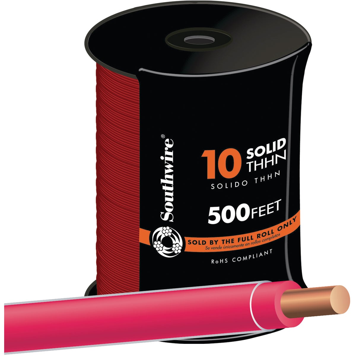 Southwire 500 Ft. 10 AWG Solid Red THHN Electrical Wire