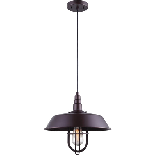 Home Impressions 1-Bulb Oil Rubbed Bronze Incandescent Vintage Style Pendant Light Fixture