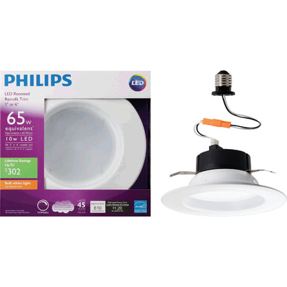 Philips 5 In. Retrofit Non-IC Rated White LED Recessed Light Kit