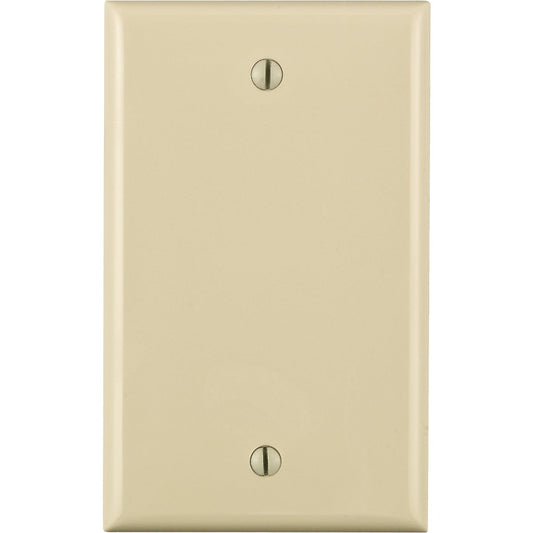 Leviton 1-Gang Standard Nylon Blank Wall Plate, Light Almond