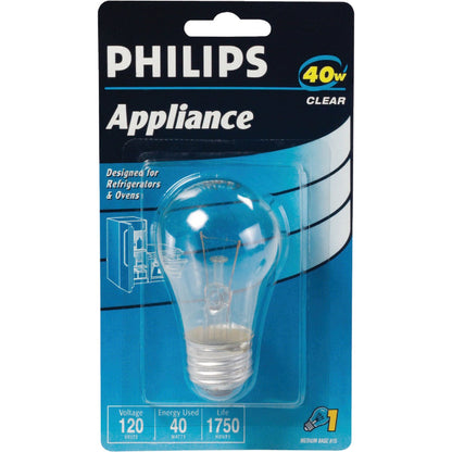 Philips 40W Clear Medium A15 Incandescent Appliance Light Bulb