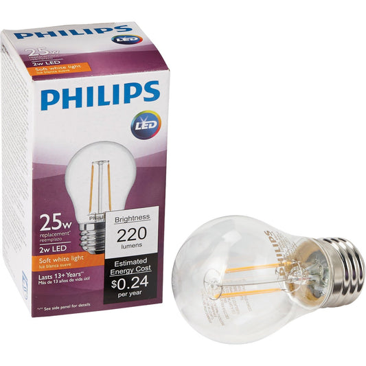 Philips Vintage Edison 25W Equivalent Soft White A15 Medium LED Decorative Light Bulb