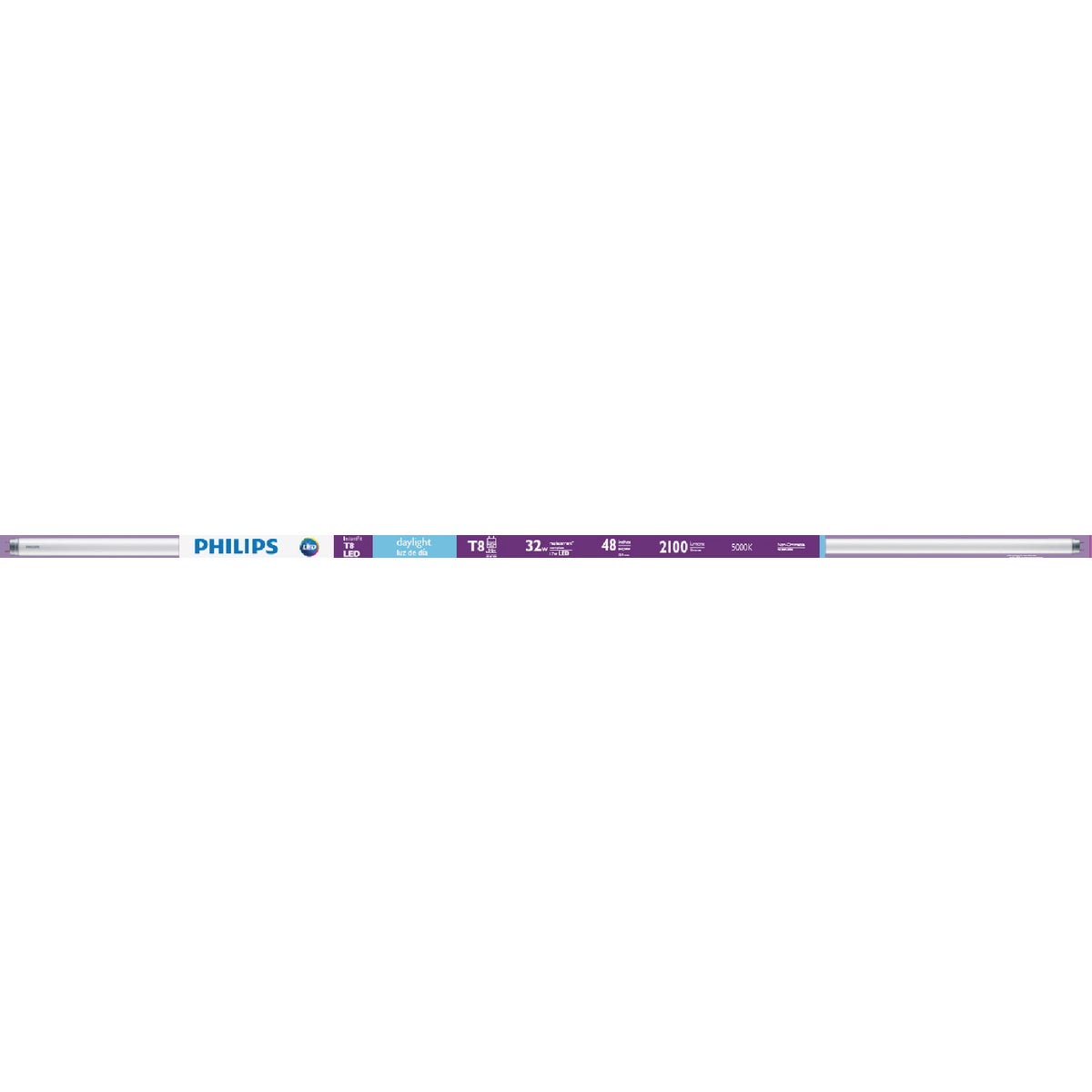 Philips InstantFit 32W Equivalent 48 In. Daylight T8 Bi-Pin LED Tube Light Bulb