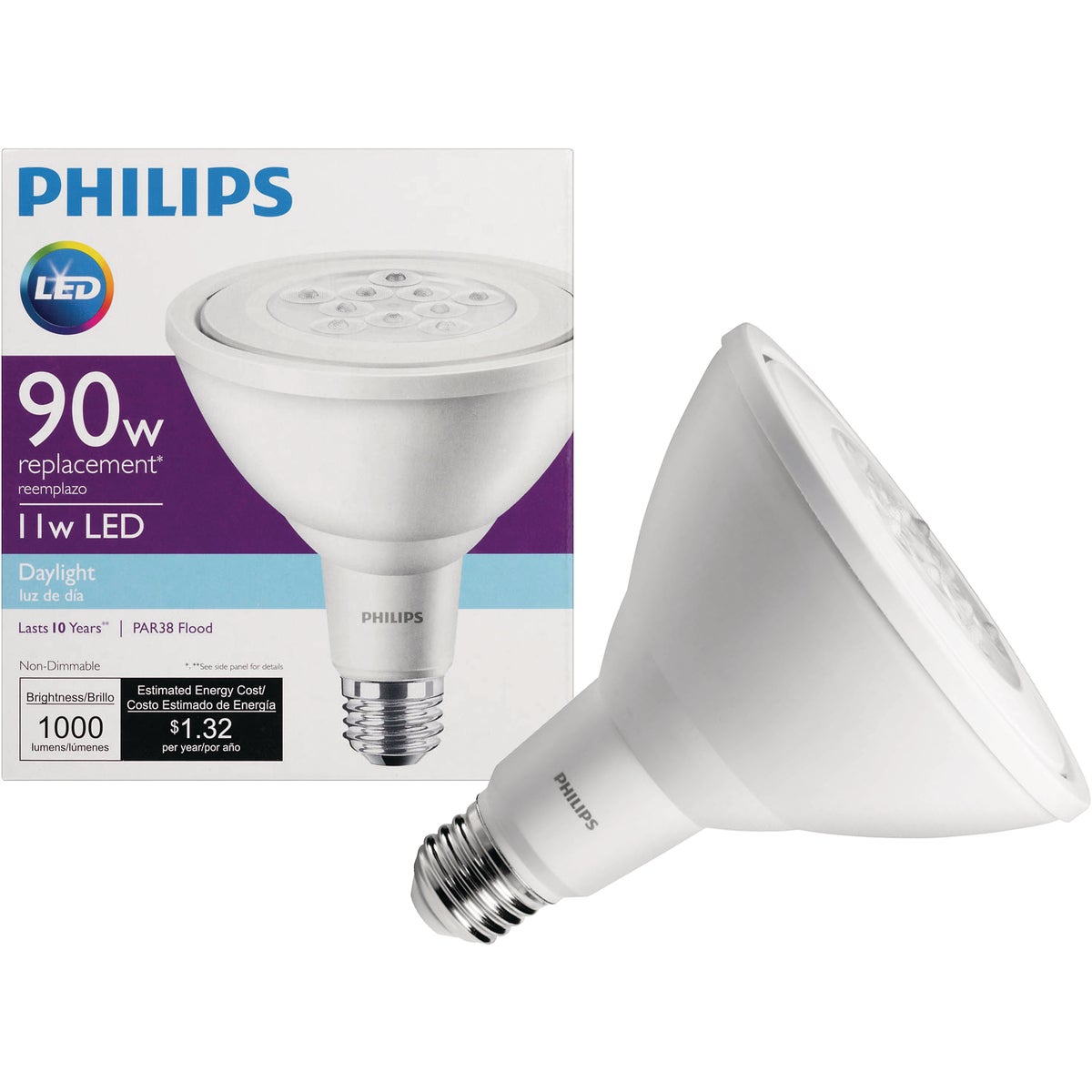 Philips 90W Equivalent Daylight PAR38 Medium LED Floodlight Light Bulb