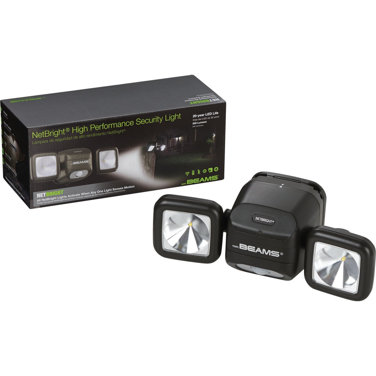 Mr. Beams NetBright Brown 500 Lm. LED Battery Operated Security Light Fixture