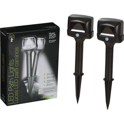 Mr. Beams LED Brown 2-Light Path Light