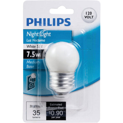 Philips 7.5W White Medium S11 Incandescent Night Light Bulb
