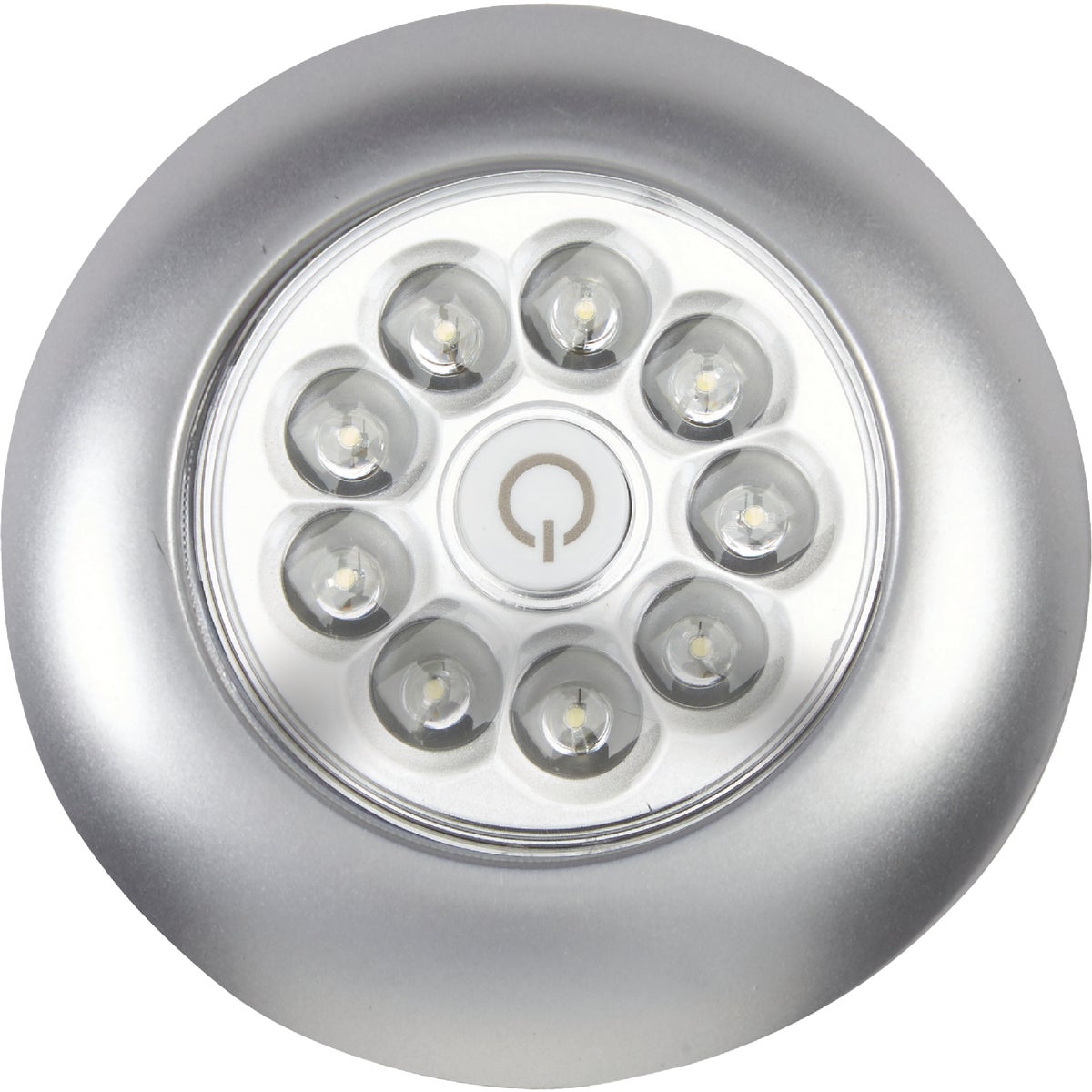 Light It 9-Bulb Silver LED Battery Tap Light