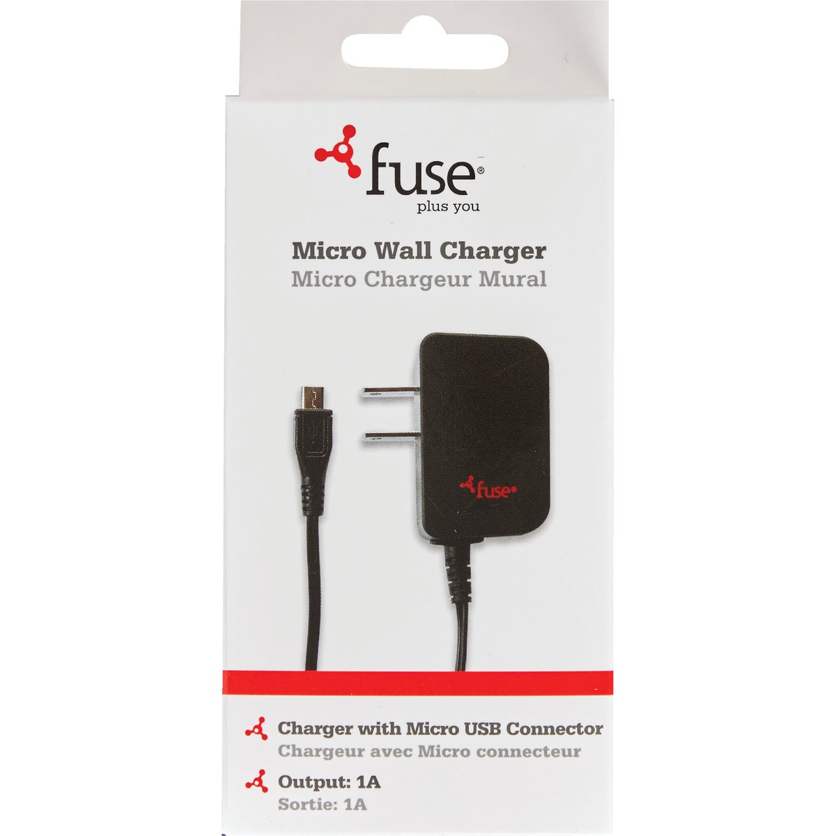 Fuse Wall Micro USB Black Wall Charger