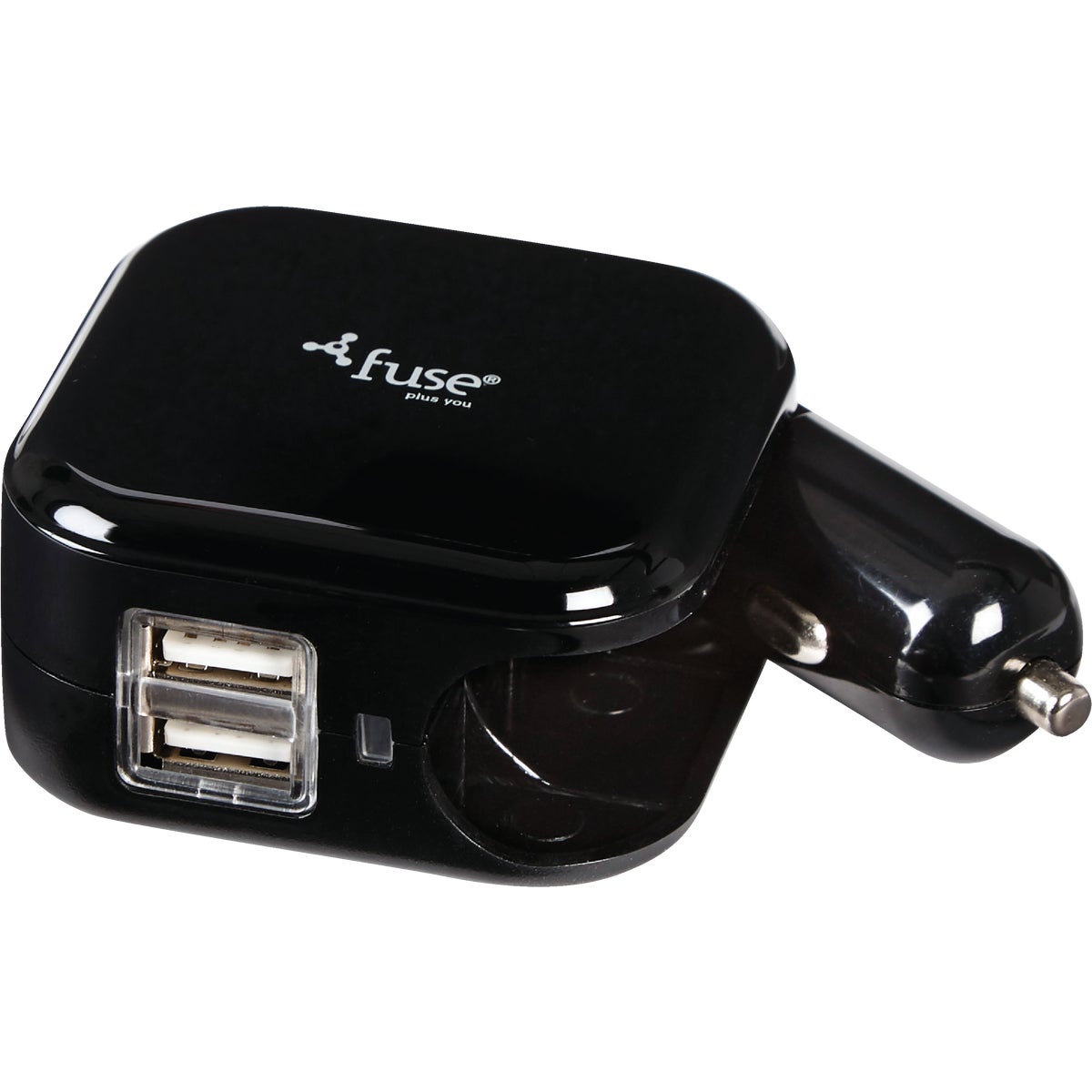 Fuse Car & Wall Dual USB Black Charger