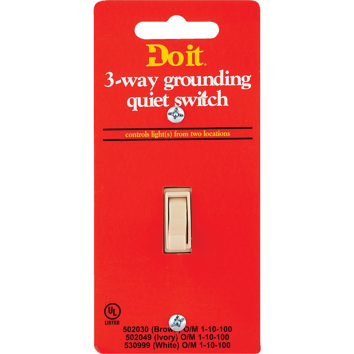 Do it Ivory 15A Grounding Quiet 3-Way Switch