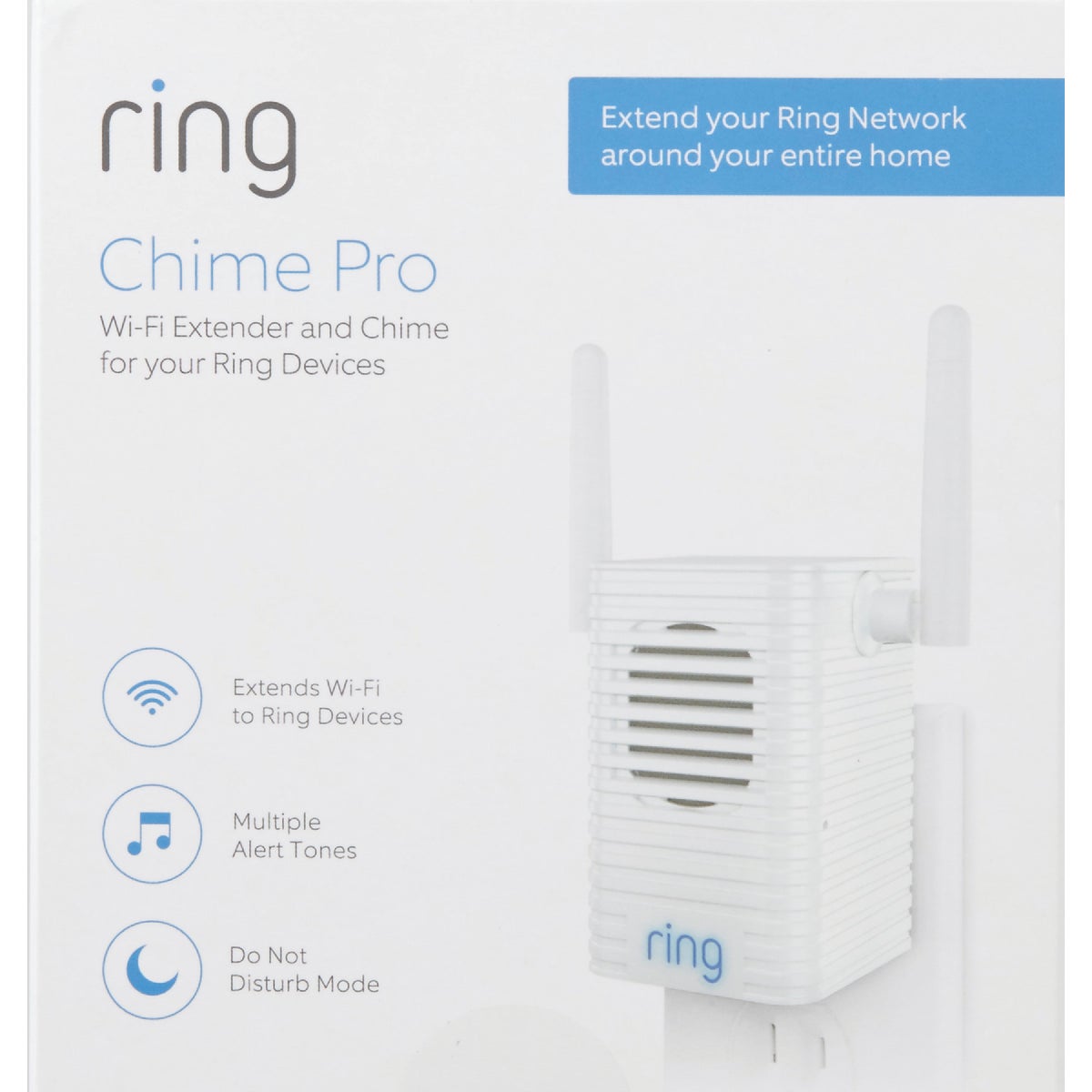 Ring Chime Pro White Plug-In Video Doorbell Chime