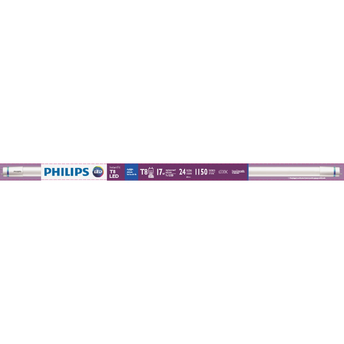 Philips InstantFit 17W Equivalent 24 In. Daylight T8 Bi-Pin LED Tube Light Bulb