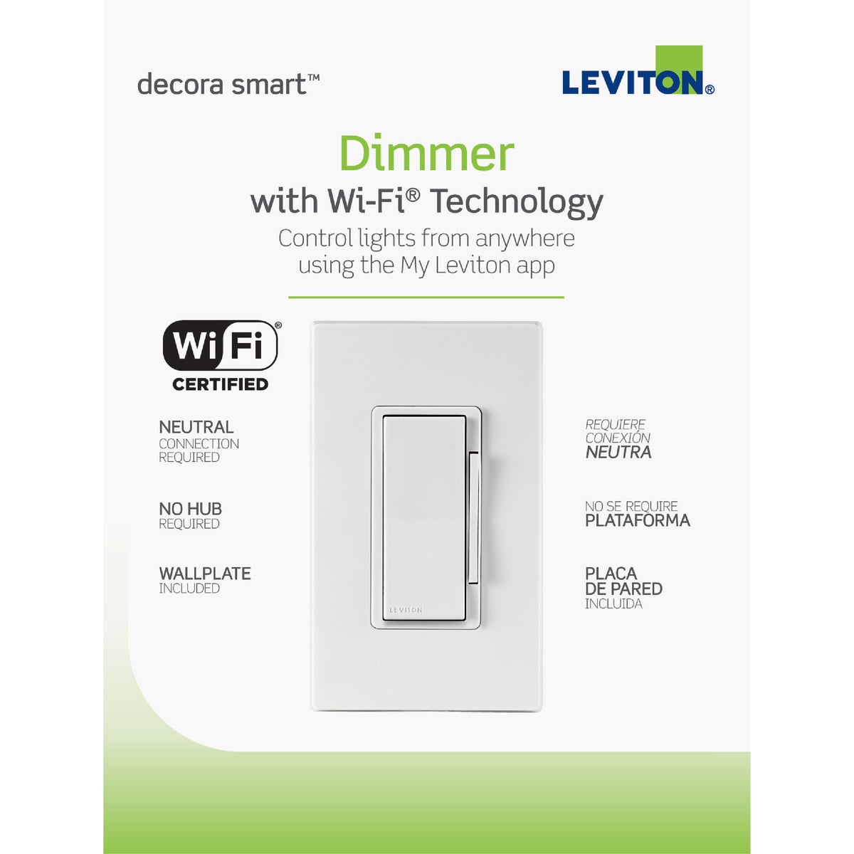 Leviton Decora Smart 600W 120V Rocker Dimmer Switch