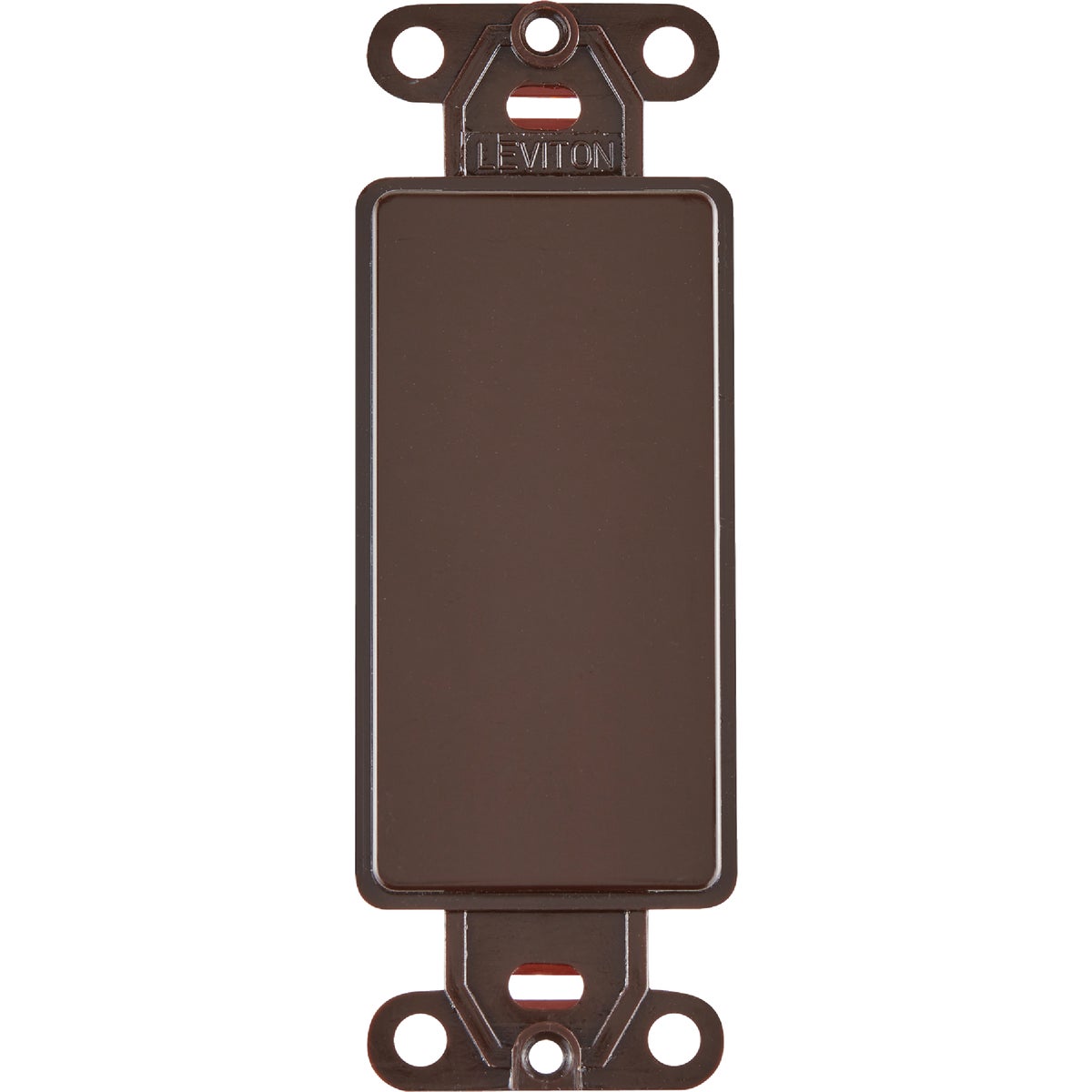 Leviton Decora QuickPort Brown Blank Wall Plate Insert