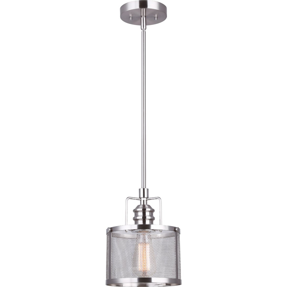 Home Impressions Beckett 1-Bulb Brushed Nickel Incandescent Pendant Light Fixture