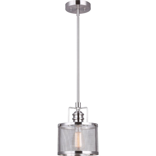 Home Impressions Beckett 1-Bulb Brushed Nickel Incandescent Pendant Light Fixture