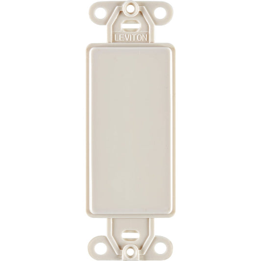 Leviton Decora QuickPort Light Almond Blank Wall Plate Insert