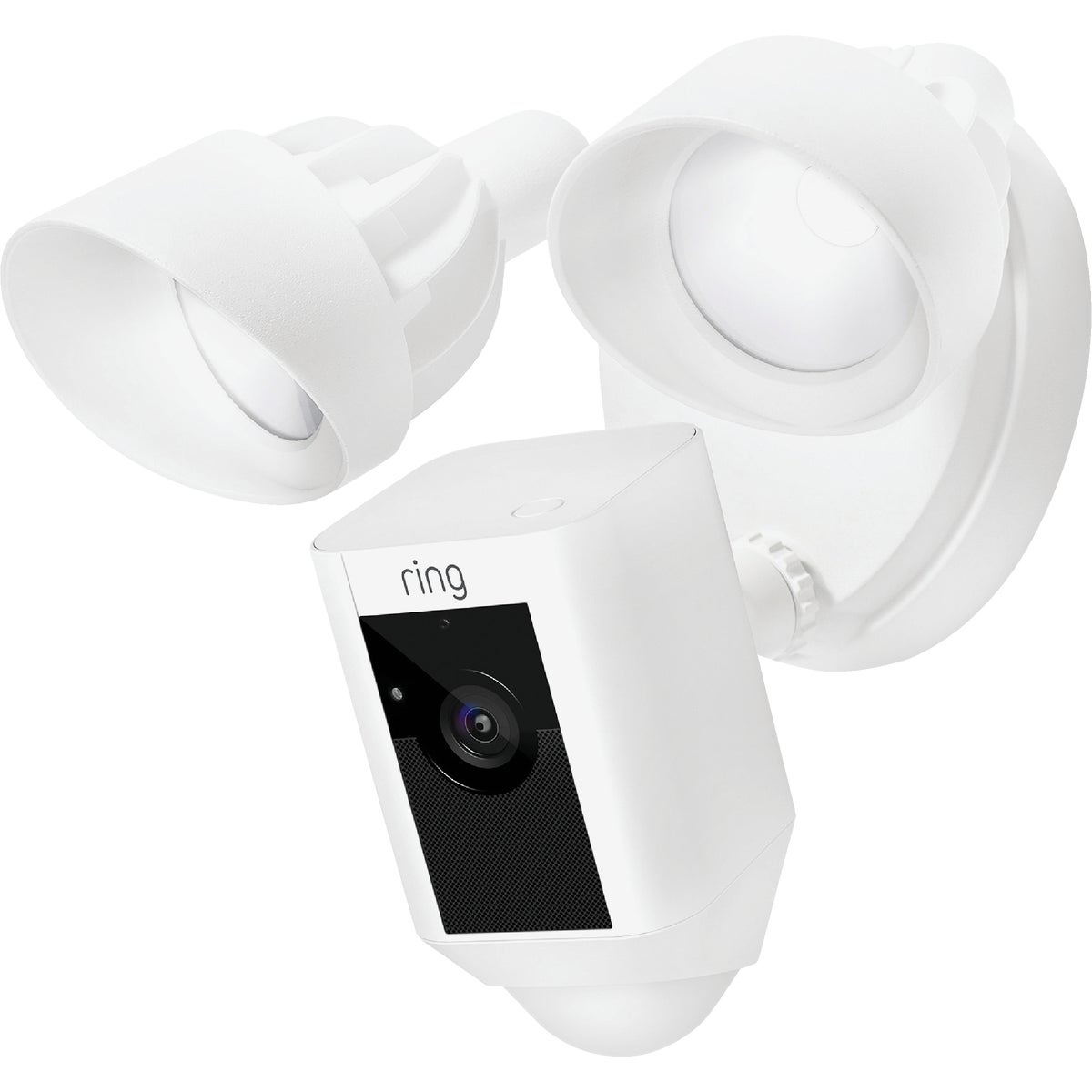 Ring Hardwired Outdoor White Security Camera with Floodlight