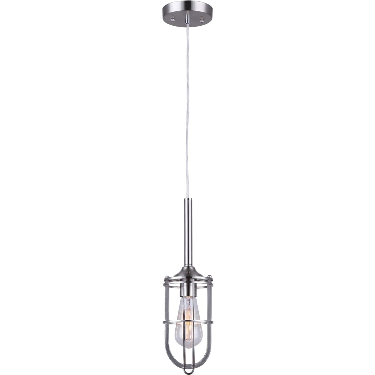 Home Impressions Indus 1-Bulb Brushed Nickel Incandescent Pendant Light Fixture