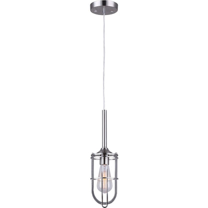 Home Impressions Indus 1-Bulb Brushed Nickel Incandescent Pendant Light Fixture