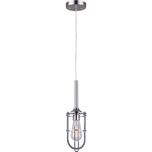 Home Impressions Indus 1-Bulb Brushed Nickel Incandescent Pendant Light Fixture