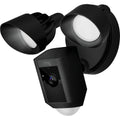 Ring Hardwired Outdoor Black Security Camera with Floodlight