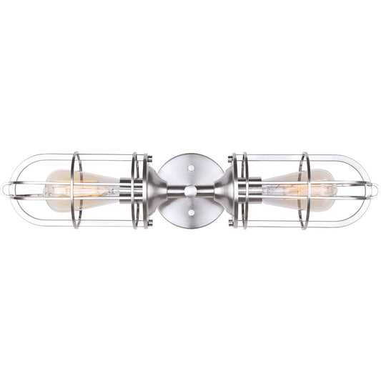 Home Impressions Indus 2-Bulb Brushed Nickel Wall Light Fixture