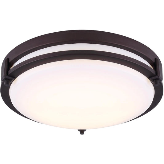 Canarm Gilda 12-1/2 In. Oil Rubbed Bronze LED Flush Mount Light Fixture