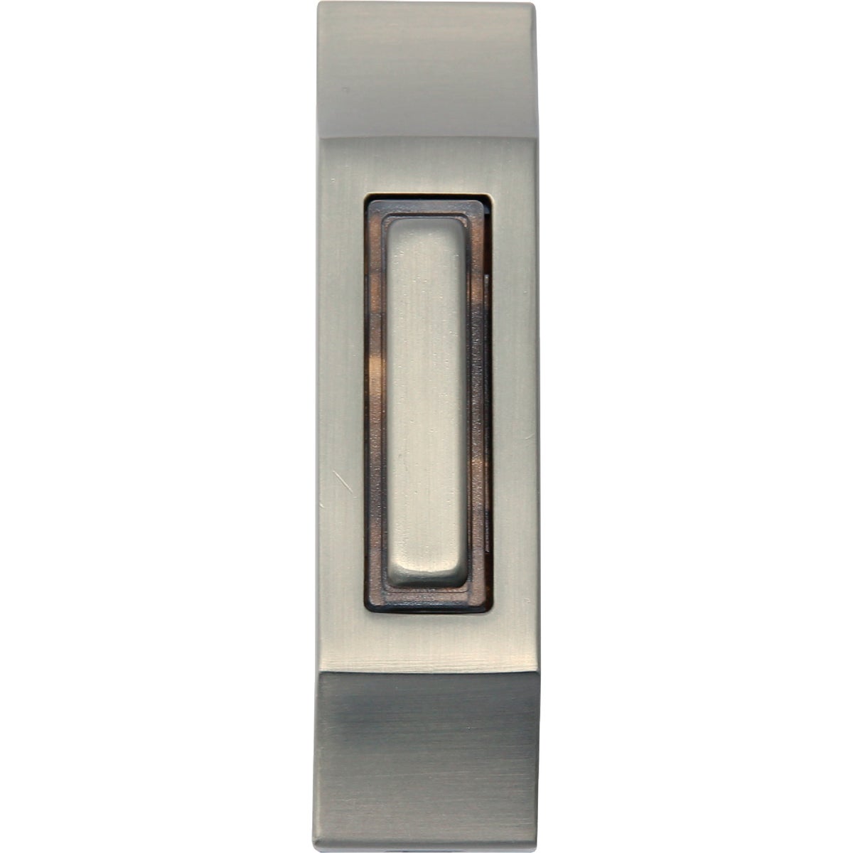 IQ America Wired Rectangular Satin Nickel Lighted Doorbell Button