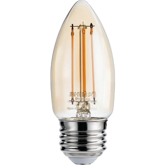 Philips Vintage Edison 40W Equivalent Soft White B11 Medium LED Decorative Light Bulb