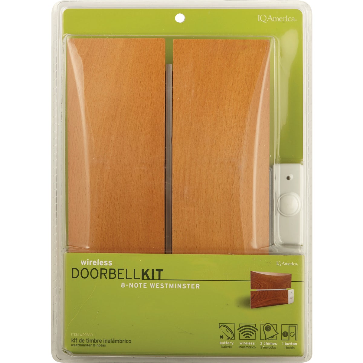 IQ America Step-Up Wireless Wood Door Chime