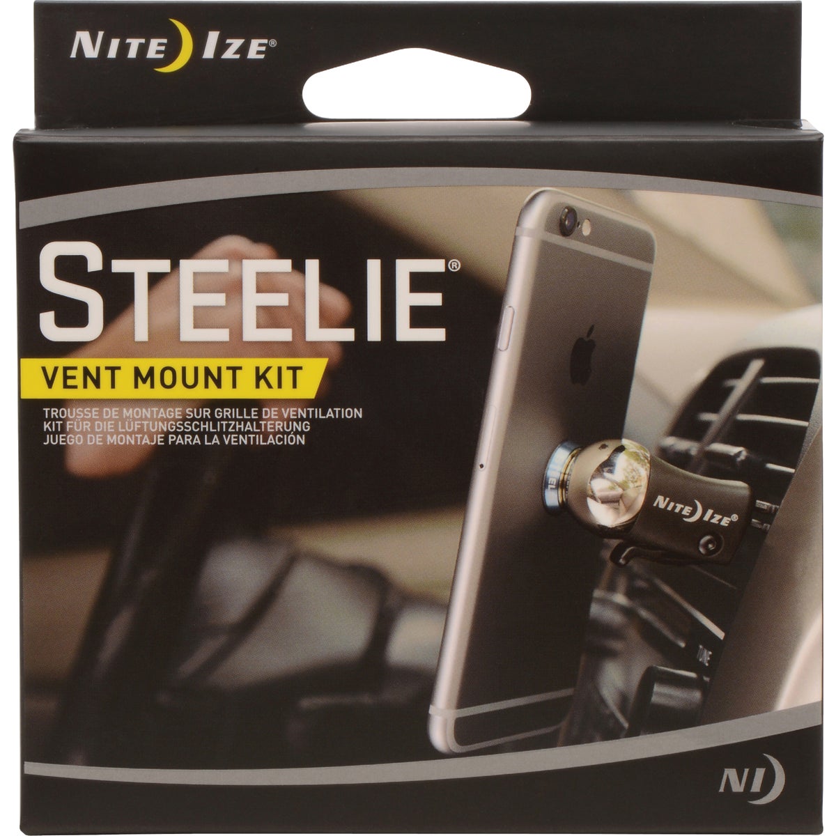 Nite Ize Steelie Vent Mount Kit Black Phone Holder