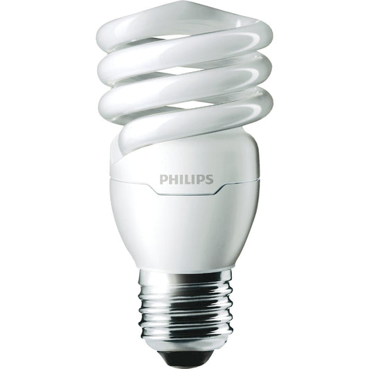 Philips Energy Saver 60W Equivalent Warm White Medium Base T2 Spiral CFL Light Bulb