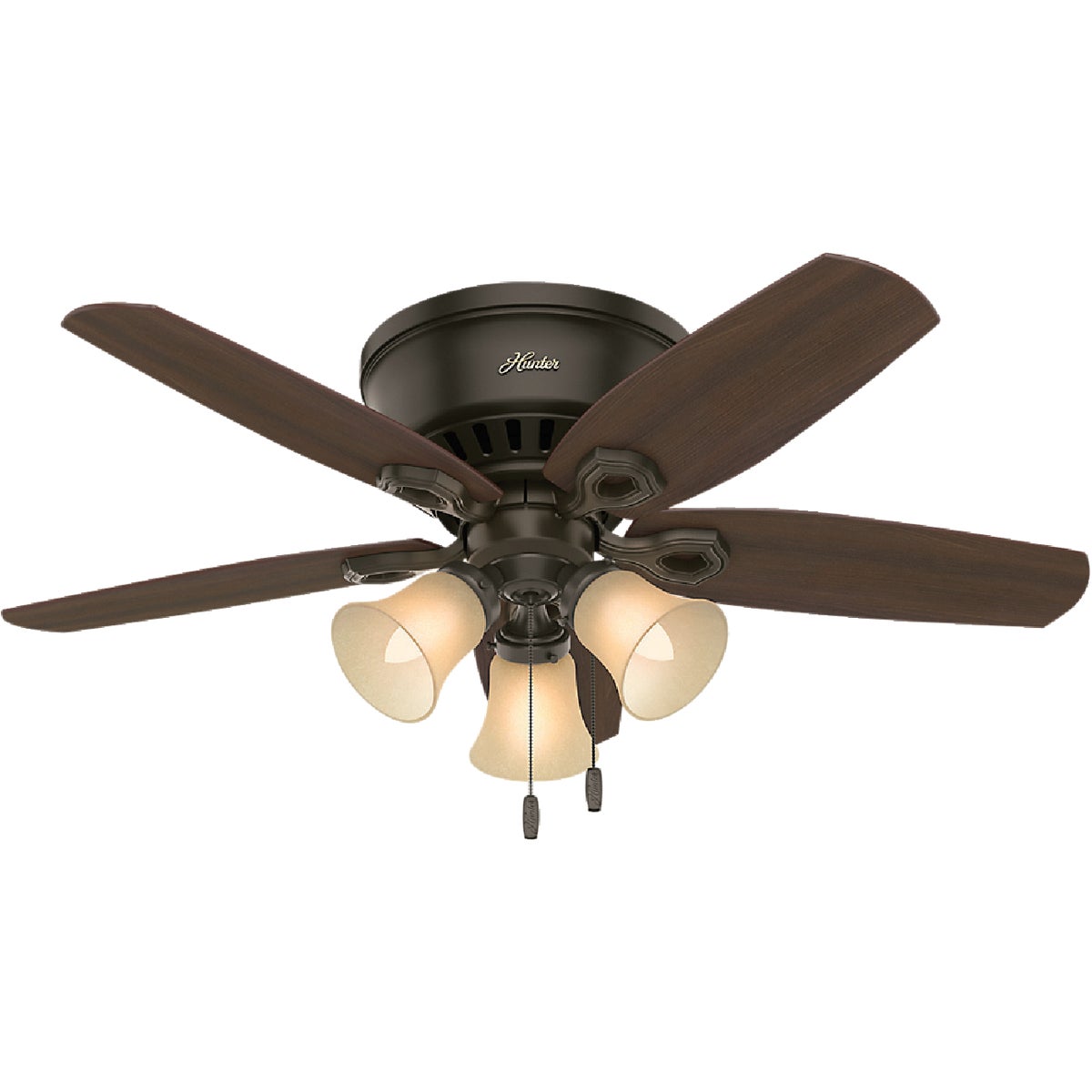 Hunter Builder Low Profile 42 In. New Bronze Ceiling Fan with Light Kit