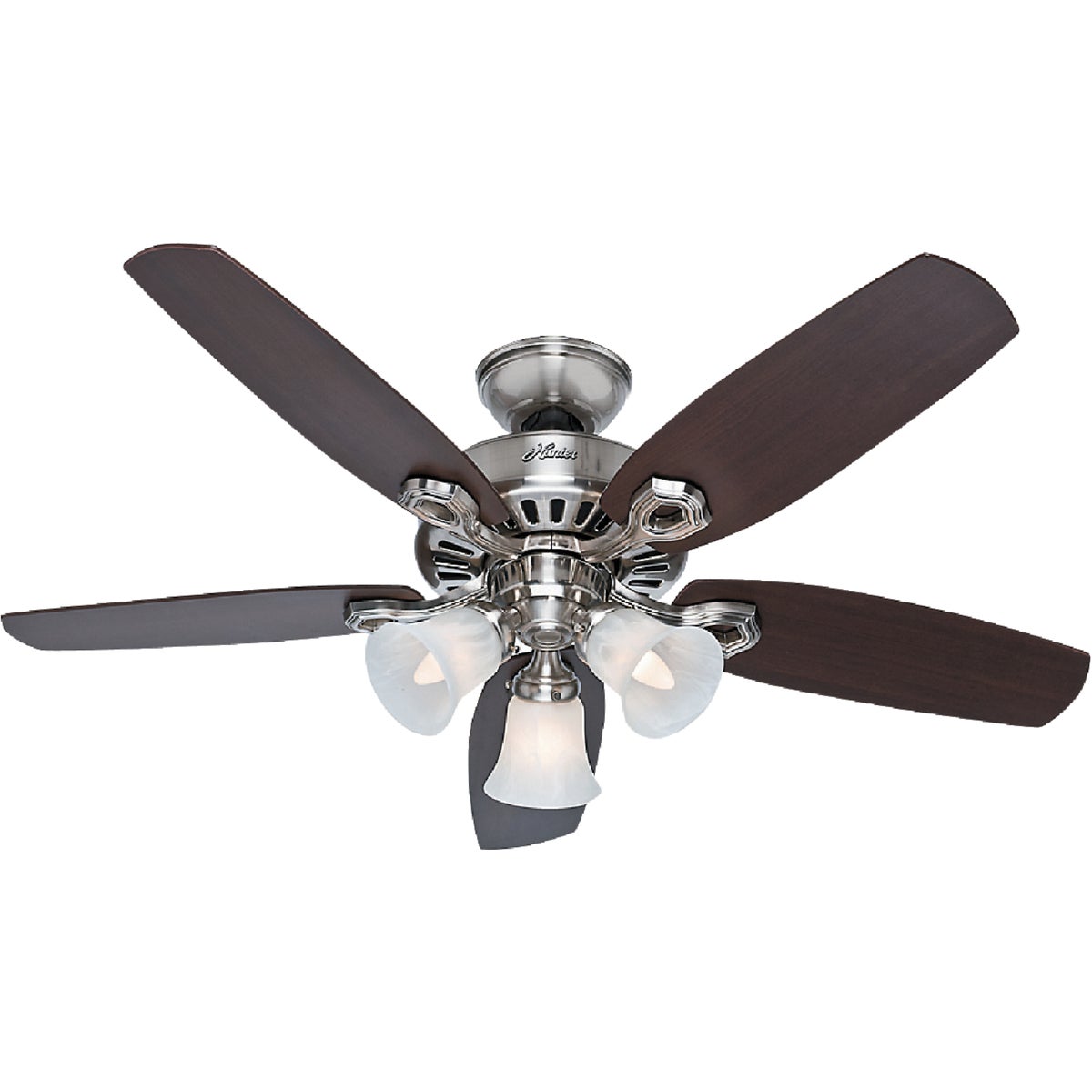 Hunter Builder Small Room 42 In. Brushed Nickel Ceiling Fan with Light Kit