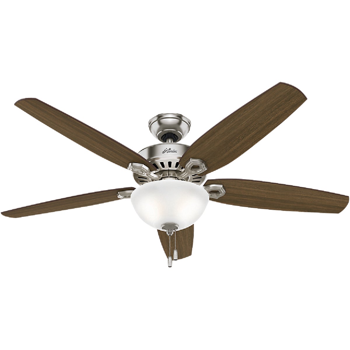 Hunter Builder Great Room 56 In. Brushed Nickel Ceiling Fan with Light Kit